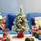 Mini Christmas Pine Tree Indoor Tabletop (	White,red) 13.78"D x 13.78"W x 21.65"H